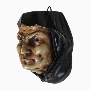 Grotesque Monk Wall Candle Head in Plaster, Italy, 1890s-LCR-2038130