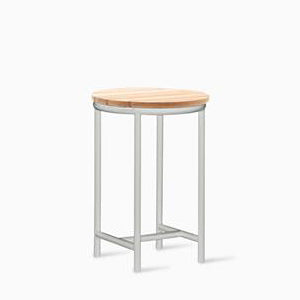 WICKED - Round aluminium and wood high side table by Vincent Sheppard