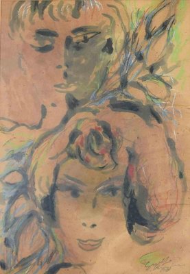 Guelfo Bianchini, Women, Watercolor, 1961-ZCI-2025142