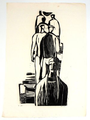 Gustav Grund, 1961, Woodcut-ZM-1083911