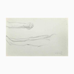 Gustave Bourgogne, The Anatomical Sketches, Pencil Drawing, Mid 20th Century-ZCI-1788836