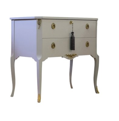 Gustavian Commodes with Marble Slabs, 1950s, Set of 2-VTA-1440738