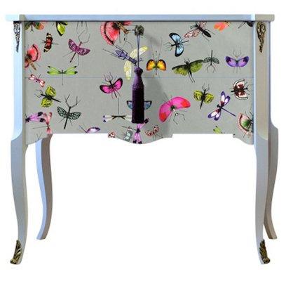 Gustavian Style Commode with Christian Lacroix Butterfly DeCOR, 1950s-VTA-1781314