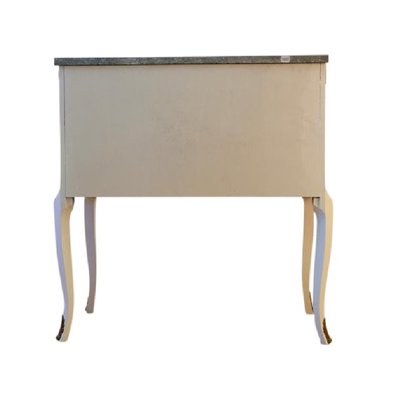 Gustavian Style Commode with Floral Blue Design, 1950s-VTA-1440671