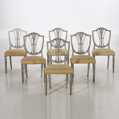 Gustavian Style Dining Chairs, Early 20th Century, Set of 6-SA-1441072