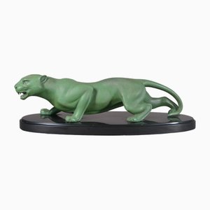 Guy Debe, Large Art Deco Panther Sculpture, 1930s, Metal-AVH-2016413