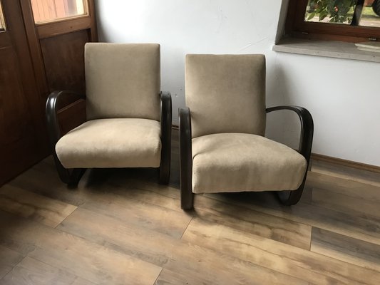 H 269 Lounge Chairs by Jindrich Halabala, 1930s, Set of 2-OXJ-1189533