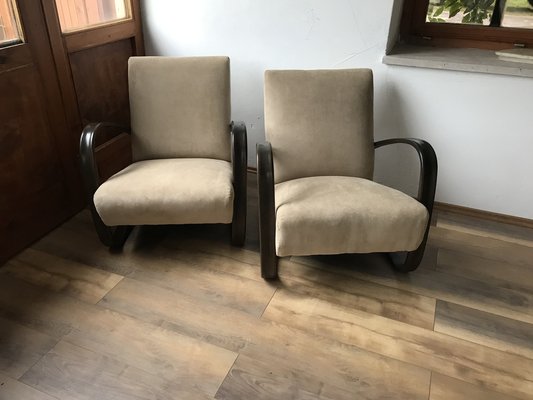 H 269 Lounge Chairs by Jindrich Halabala, 1930s, Set of 2-OXJ-1189533