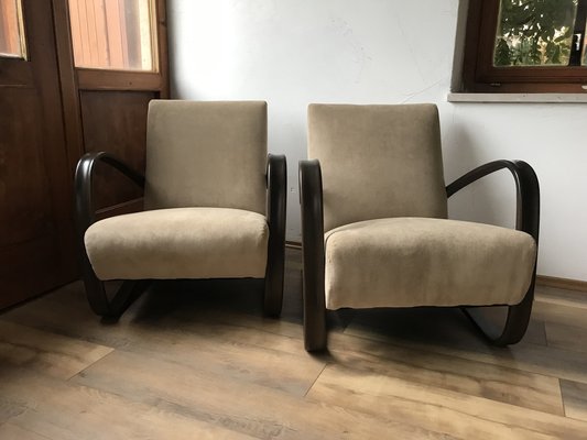 H 269 Lounge Chairs by Jindrich Halabala, 1930s, Set of 2-OXJ-1189533