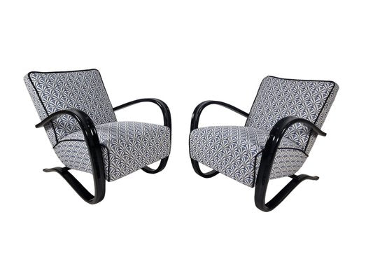 H 269 Lounge Chairs by Jindřich Halabala for Up Zavody, 1940s, Set of 2-BYY-1780293