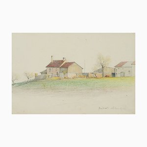 H. Christianen, Homestead near Fischbach in Luxembourg, 1924, Pencil-OJR-1273378