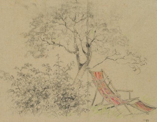 H. Christiansen, A Shady Spot, 1917, Pencil-OJR-1273342