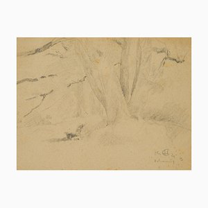 H. Christiansen, Bench Under Old Beech Tree, 1925, Pencil-OJR-1273381