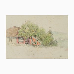 H. Christiansen, Country Houses Near Süding, 1921, Pencil-OJR-1273360