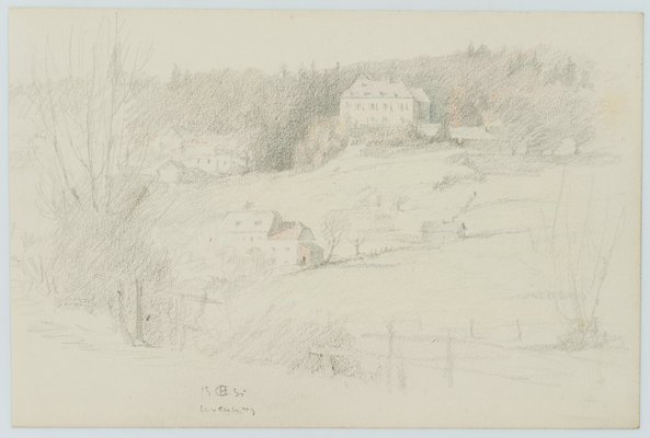 H. Christiansen, Country Villas on the Hillside, 1931, Pencil-OJR-1273384