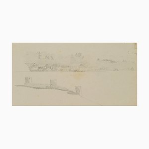 H. Christiansen, Shore of Lake Starnberg near Niederpcking, 1922, Pencil-OJR-1273374