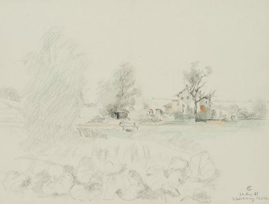 H. Christiansen, Weichinger Mill near Bad Aibling, 1931, Pencil-OJR-1273383