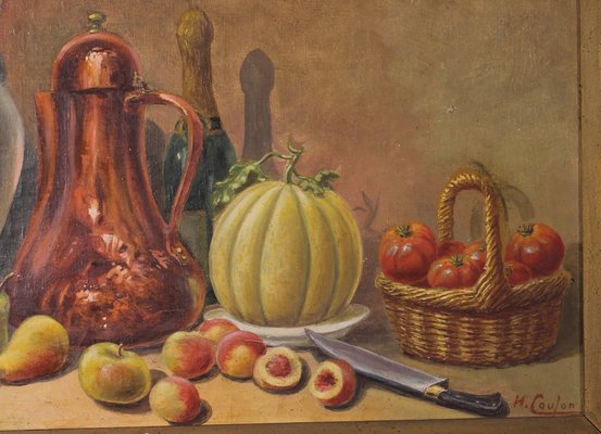 H. Coulon, Still Life, 19th Century, Oil on Canvas, Framed-HPU-1722489