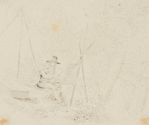 H. Freudweiler, Artists in the Landscape, 1780, Pencil-OJR-1273254