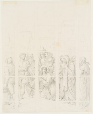 H. Stohl, Design for Carrying Christ on the Cross, 1850, Pencil-OJR-1273316