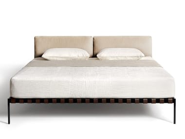 ?TIQUETTE - Double bed with upholstered headboard by DE PADOVA