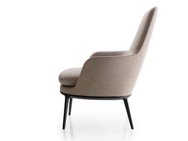 CARATOS - Upholstered fabric easy chair high-back by Maxalto