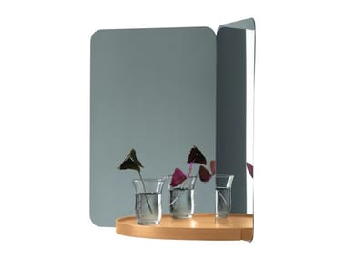 124¡Æ MIRROR - Rectangular mirror with shelf by Artek