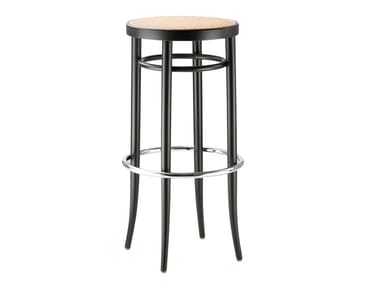 204 RH - High barstool with seat in cane work by Thonet