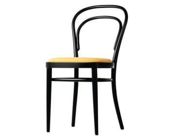 214 P - Upholstered solid wood chair by Thonet