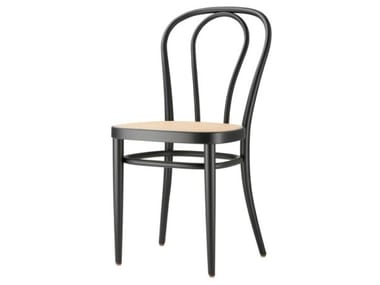 218 - Solid wood chair with cane seat by Thonet