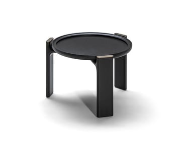 DUO - Round ash coffee table by Poltrona Frau