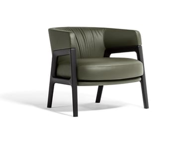 DUO - Leather armchair by Poltrona Frau