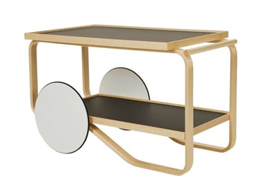 901 TEA TROLLEY - Birch food trolley by Artek