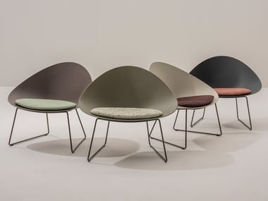 ADELL - Sled base polypropylene easy chair by Arper