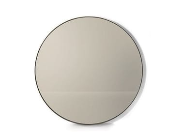 ADONE - Freestanding round framed mirror by Bonaldo