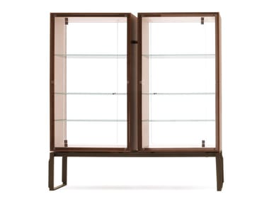 AEI - Wood and glass display cabinet by Giorgetti