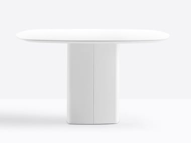 AERO TAE_130X130 - Square steel table by Pedrali