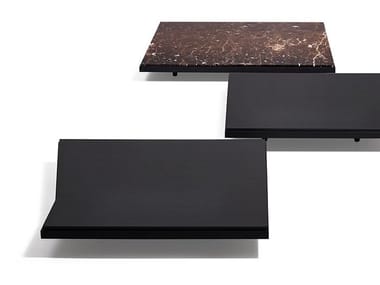 ALBERESE WOOD - Low square coffee table by DE PADOVA