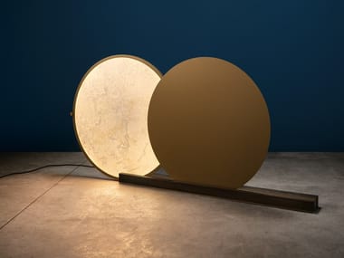 ALCHEMIE F - LED alabaster and brass floor lamp by Catellani & Smith