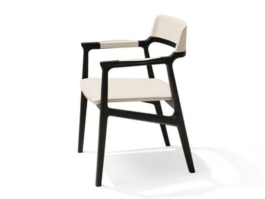 ALEXA - Ash chair with armrests by Giorgetti