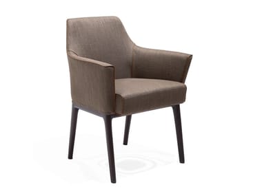 ALINA - Fabric easy chair with armrests by Giorgetti