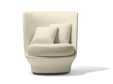 ALL AROUND - Swivel high-back fabric armchair by Giorgetti