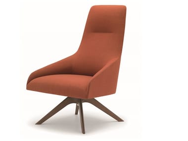 ALYA BU1521 - Swivel upholstered high-back armchair by Andreu World