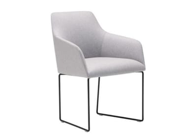 ALYA SO1535 - Sled base upholstered armchair by Andreu World