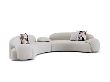 AMA - Curved fabric sofa by Paolo Castelli