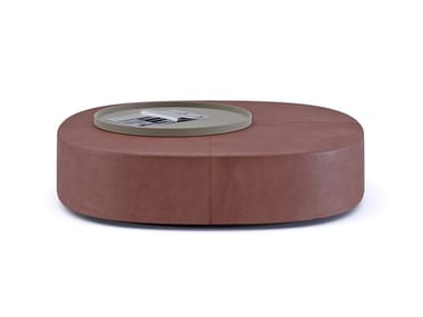 AMA - Square leather pouf by Paolo Castelli