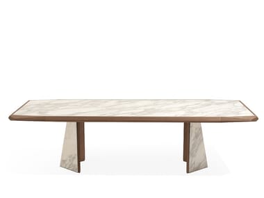 AMADEUS - Rectangular marble table by Giorgetti