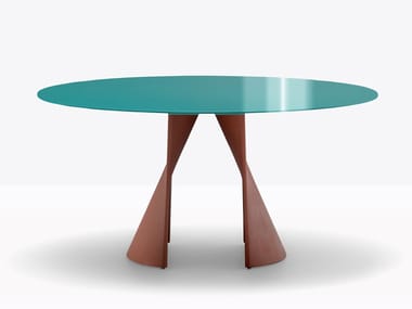 ANEMOS - Round cement living room table by Pedrali