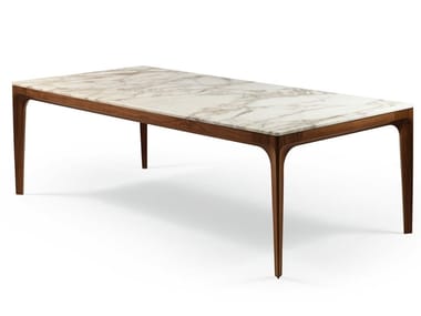 ANTEO - Rectangular marble table by Giorgetti