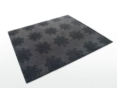 ARABESQUE - Solid-color wool rug with floral pattern by Paola Lenti